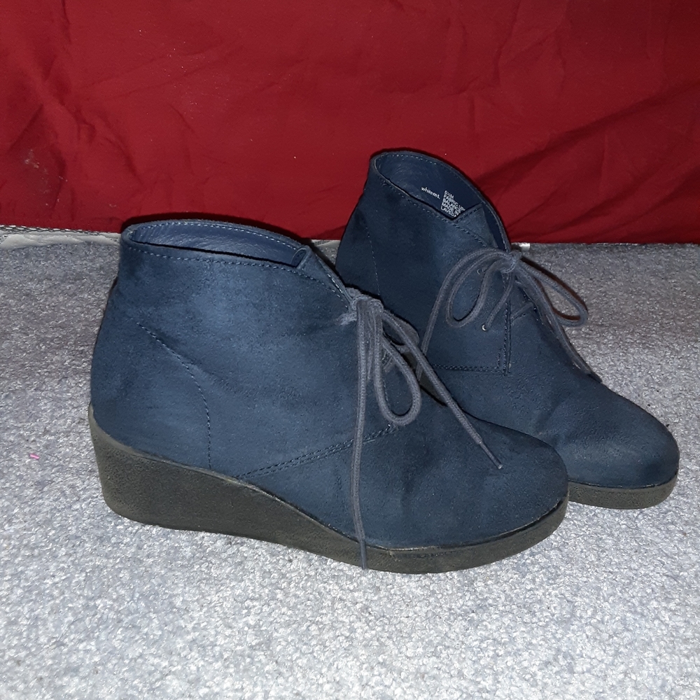 Blue Wedge shoes
